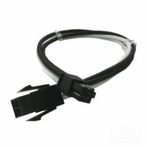 Barrow Extension Cable PSU 4pin CPU 30cm Nero/Bianco - immagine 2