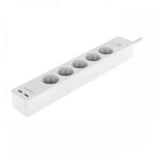 Orico GPC-5A2U-EU Multipresa 5*Schuko 16A 2*USB Charging 2.4A 1.5m Bianco - immagine 1