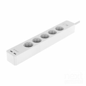 Orico GPC-5A2U-EU Multipresa 5*Schuko 16A 2*USB Charging 2.4A 1.5m Bianco - immagine 2