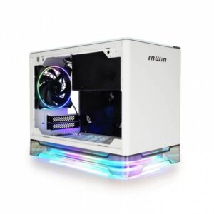 In Win A1 Plus ARGB Cube Case Vetro Temperato Mini ITX 650W Bianco - immagine 1