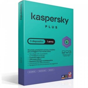 Kaspersky Plus per 3 Dispositivi Versione Super Slim Box - 1 Anno - immagine 1