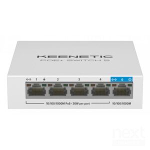 Keenetic PoE+ Switch 5 Switch Unmanaged PoE Gigabit Ethernet 5 Porte White - immagine 2