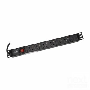 Digitus Multipresa per Rack 19" 6 prese Schucko Spina 16A Nero - immagine 2