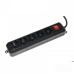Digitus LKMP05L Multipresa 5*Schuko 10/16A 1.5m Nero - immagine 2