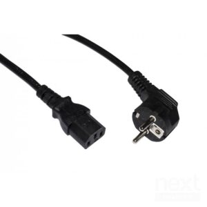Digitus Cavo alimentazione spina Schuko 90 gradi/IEC 1.8m - immagine 2