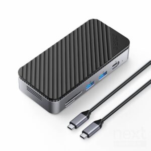 Orico M2P7 Docking Station USB-C to USB/USB-C/HDMI/RJ45 1*M.2 Nero - immagine 2