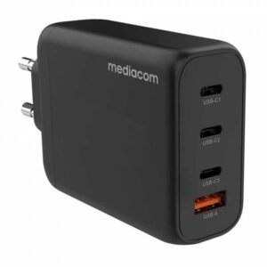 Mediacom Charger PD Caricabatterie da Parete 100W 3*USB-C/USB - immagine 1