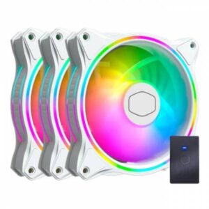 Cooler Master MasterFan MF120 Halo ARGB 3in1 White Edition Kit 3 Ventole 120mm PWM - immagine 1
