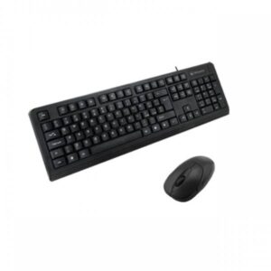 Atlantis Land WK608M Kit Tastiera e Mouse USB Layout IT Nero - immagine 1