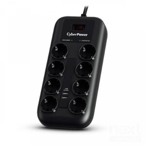 CyberPower P0820SUF0-DE Multipresa 8*Schuko 10A 2*USB 2,4A 1,8m Nero - immagine 1
