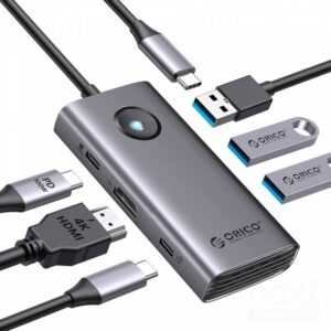 Orico PW11-10P Docking Station USB-C to 3*USB3.0/USB-C/HDMI/VGA/SD/TF/GLAN - immagine 3