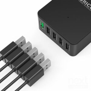 Orico QSE-5U-EU-BK Caricabatteria da Parete 40W 5*USB-A - immagine 3