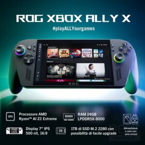 ASUS ROG Xbox Ally X AMD Ryzen AI Z2 Extreme AMD RDNA 3.5 24GB SSD 1TB 7" Full HD Touch Windows 11 - immagine 6