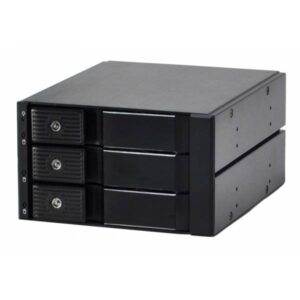 ELS S-36TL bay HDD Hot Swap 3 in 2,  2*5.25" a 3 HDD 3.5" Sata/SAS Nero - immagine 1