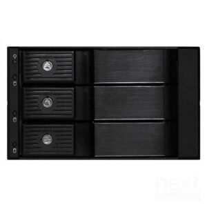 ELS S-36TL bay HDD Hot Swap 3 in 2,  2*5.25" a 3 HDD 3.5" Sata/SAS Nero - immagine 3