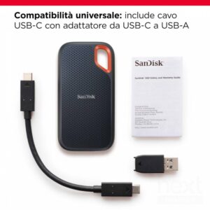 Sandisk Extreme Storage Esterno SSD 4TB USB-C 1050 MB/s nero - immagine 3