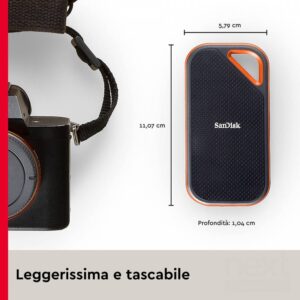 Sandisk Extreme PRO Storage Esterno SSD 1TB USB-C 2000/2000MB/s - immagine 3