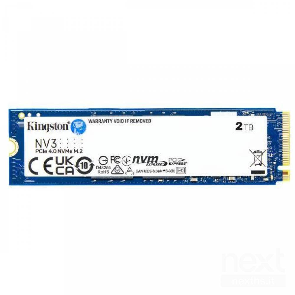 Kingston NV3 SSD 2TB M.2 NVMe 6000/5000MB/s PCi Ex 4.0