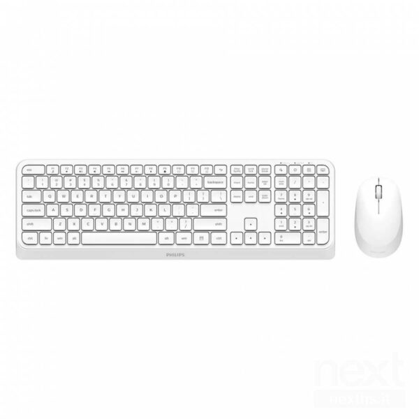 Philips SPT6307W/34 Kit Tastiera e Mouse Wireless Layout IT Bianco