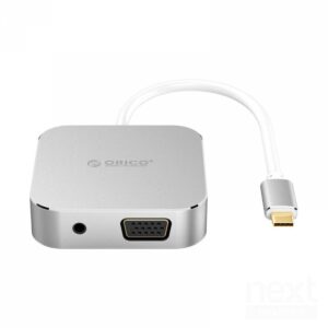 Orico XD-312 Docking Station USB-C To HDMI/VGA/USB3.0/Audio 15cm Silver - immagine 3